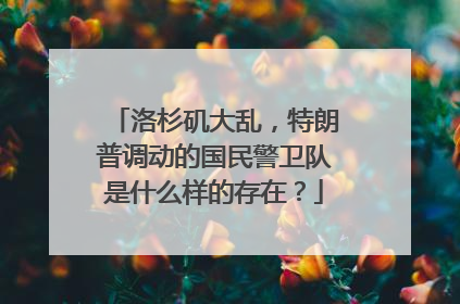 洛杉矶大乱，特朗普调动的国民警卫队是什么样的存在？