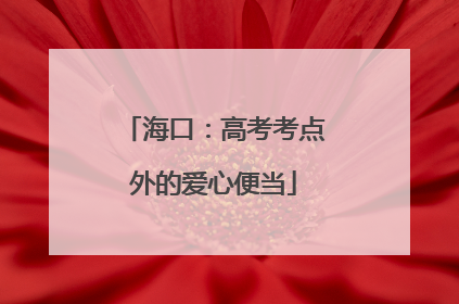 海口：高考考点外的爱心便当