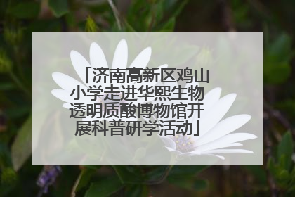 济南高新区鸡山小学走进华熙生物透明质酸博物馆开展科普研学活动