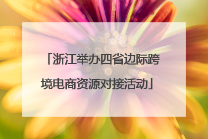 浙江举办四省边际跨境电商资源对接活动