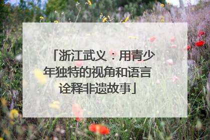 浙江武义：用青少年独特的视角和语言诠释非遗故事