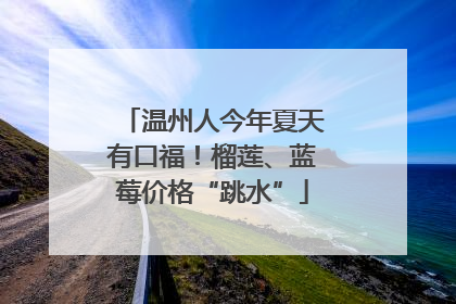 温州人今年夏天有口福！榴莲、蓝莓价格“跳水”