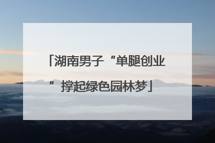 湖南男子“单腿创业”撑起绿色园林梦