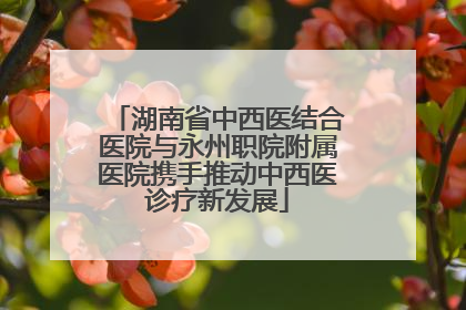 湖南省中西医结合医院与永州职院附属医院携手推动中西医诊疗新发展