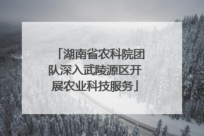 湖南省农科院团队深入武陵源区开展农业科技服务
