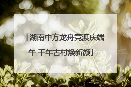 湖南中方龙舟竞渡庆端午 千年古村焕新颜