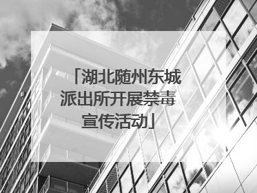湖北随州东城派出所开展禁毒宣传活动