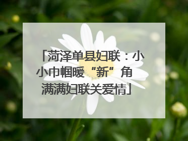 菏泽单县妇联：小小巾帼暖“新”角 满满妇联关爱情