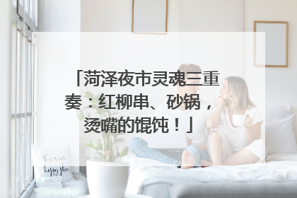 菏泽夜市灵魂三重奏：红柳串、砂锅，烫嘴的馄饨！