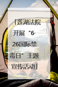 莲湖法院开展“6·26国际禁毒日”主题宣传活动
