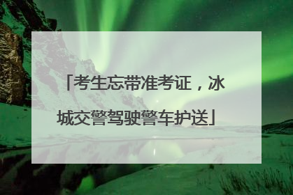 考生忘带准考证，冰城交警驾驶警车护送