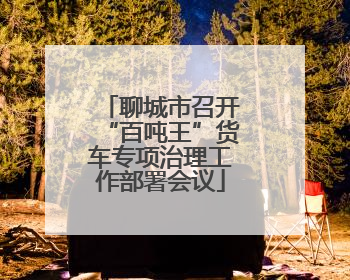 聊城市召开“百吨王”货车专项治理工作部署会议
