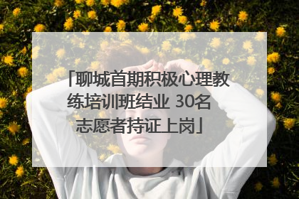 聊城首期积极心理教练培训班结业 30名志愿者持证上岗