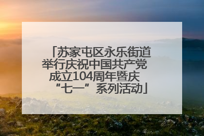 苏家屯区永乐街道举行庆祝中国共产党成立104周年暨庆“七一”系列活动