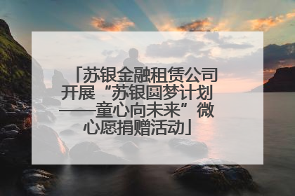 苏银金融租赁公司开展“苏银圆梦计划——童心向未来”微心愿捐赠活动