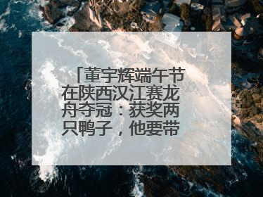 董宇辉端午节在陕西汉江赛龙舟夺冠：获奖两只鸭子，他要带回北京养着