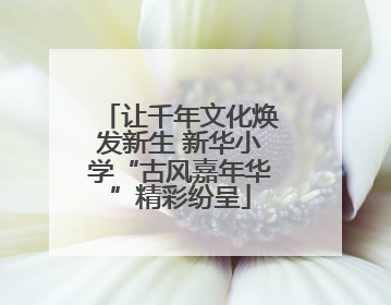 让千年文化焕发新生 新华小学“古风嘉年华”精彩纷呈