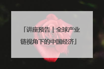讲座预告｜全球产业链视角下的中国经济