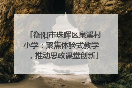 衡阳市珠晖区泉溪村小学：聚焦体验式教学，推动思政课堂创新