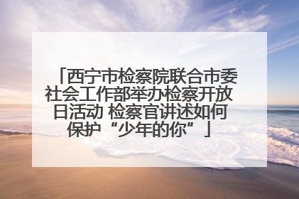 西宁市检察院联合市委社会工作部举办检察开放日活动 检察官讲述如何保护“少年的你”