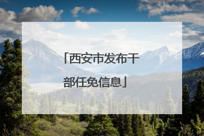 西安市发布干部任免信息