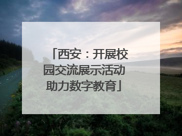 西安：开展校园交流展示活动助力数字教育