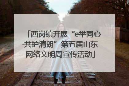 西岗镇开展“e举同心·共护清朗”第五届山东网络文明周宣传活动