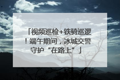 视频巡检+铁骑巡逻！端午期间，冰城交警守护“在路上”