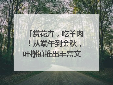 赏花卉，吃羊肉！从端午到金秋，叶榭镇推出丰富文旅活动邀您爽玩