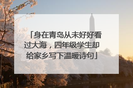 身在青岛从未好好看过大海，四年级学生却给家乡写下温暖诗句