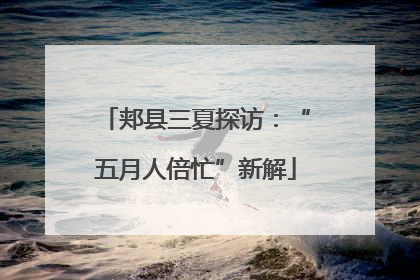 郏县三夏探访：“五月人倍忙”新解