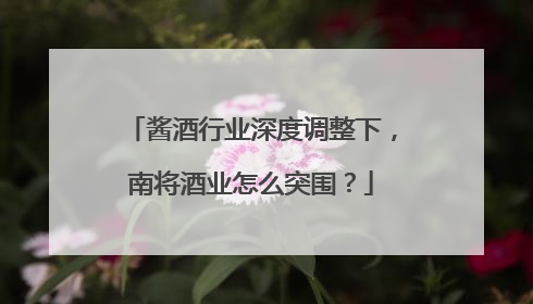 酱酒行业深度调整下，南将酒业怎么突围？