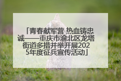 青春献军营 热血铸忠诚——重庆市渝北区龙塔街道多措并举开展2025年度征兵宣传活动