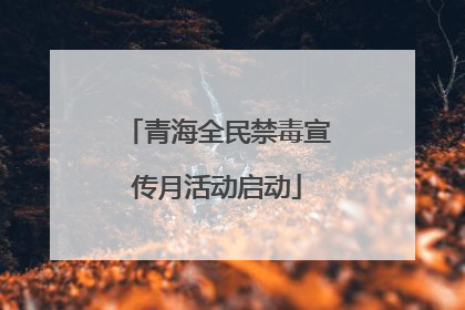 青海全民禁毒宣传月活动启动