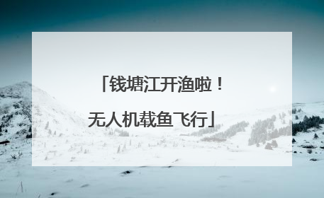 钱塘江开渔啦！无人机载鱼飞行