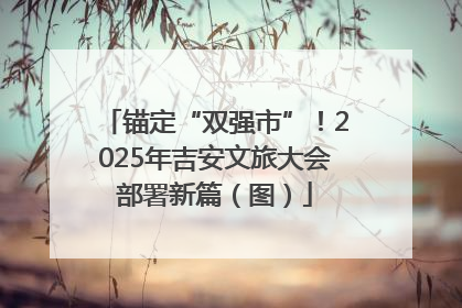 锚定“双强市”！2025年吉安文旅大会部署新篇（图）
