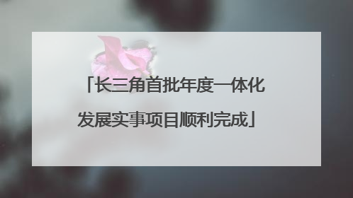 长三角首批年度一体化发展实事项目顺利完成