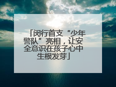 闵行首支“少年警队”亮相，让安全意识在孩子心中生根发芽