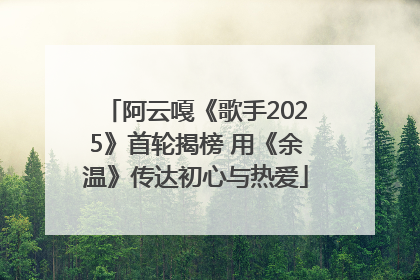 阿云嘎《歌手2025》首轮揭榜 用《余温》传达初心与热爱