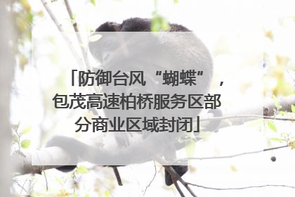 防御台风“蝴蝶”，包茂高速柏桥服务区部分商业区域封闭