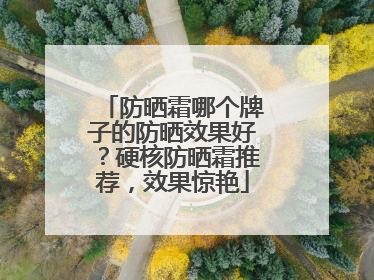 防晒霜哪个牌子的防晒效果好？硬核防晒霜推荐，效果惊艳