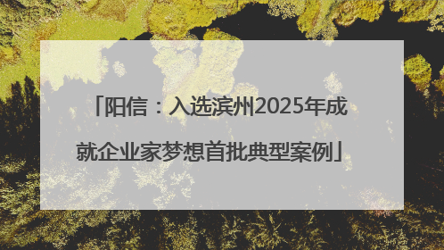 阳信：入选滨州2025年成就企业家梦想首批典型案例