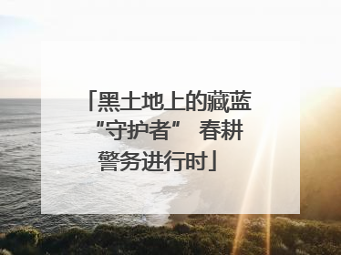 黑土地上的藏蓝“守护者” 春耕警务进行时