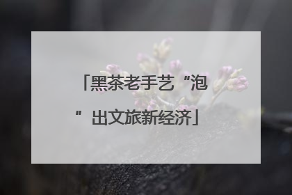 黑茶老手艺“泡”出文旅新经济