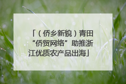 （侨乡新貌）青田“侨贸网络”助推浙江优质农产品出海