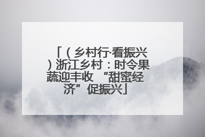 （乡村行·看振兴）浙江乡村：时令果蔬迎丰收 “甜蜜经济”促振兴