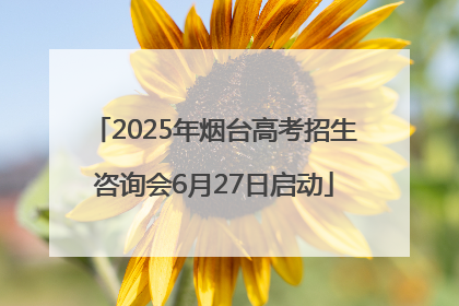 2025年烟台高考招生咨询会6月27日启动