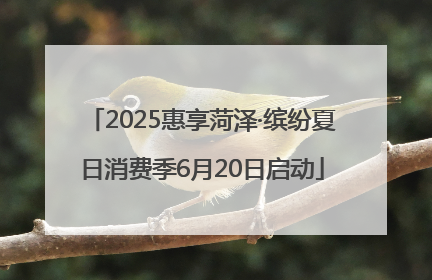 2025惠享菏泽·缤纷夏日消费季6月20日启动