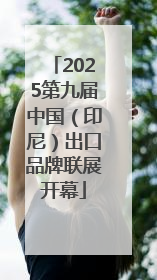 2025第九届中国（印尼）出口品牌联展开幕