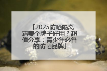 2025防晒隔离霜哪个牌子好用？超值分享：青少年必备的防晒品牌
